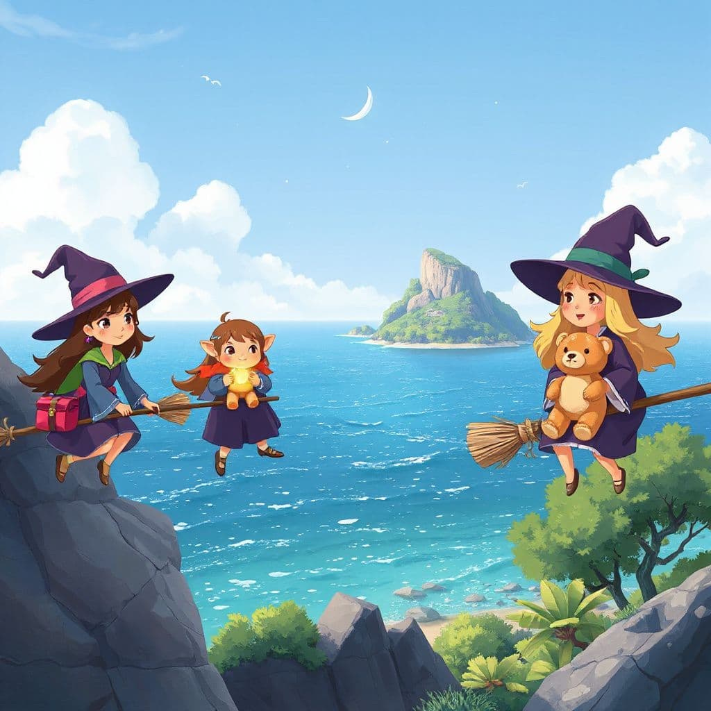 The three witches and the magical teddy bear