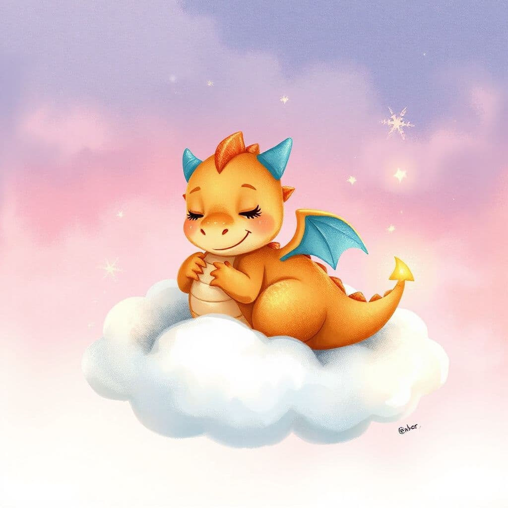 The Kind Dragon Who Couldn't Stop Smiling