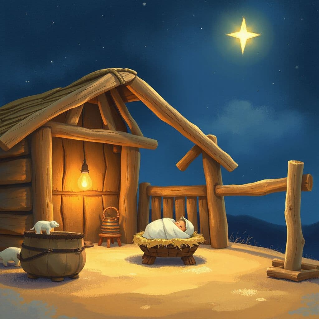 A Gentle Night Under the Soft Glow of a Holy Star